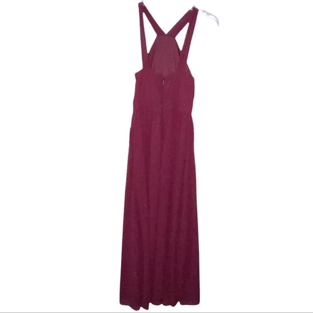 Lulus Air Of Romance Maxi Dress Burgundy Size S